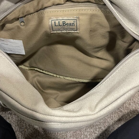 Vintage LL Bean Leather &‎ Canvas Messenger Shoulder Bag, OS - Picture 7 of 7